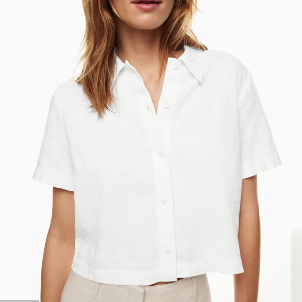 Aritzia Wilfred Gelato Linen Shirt